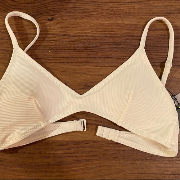 NWT Oneone swimwear. Lara top ivory, Heidi bottom ivory. Size M. - Picture 8 of 10